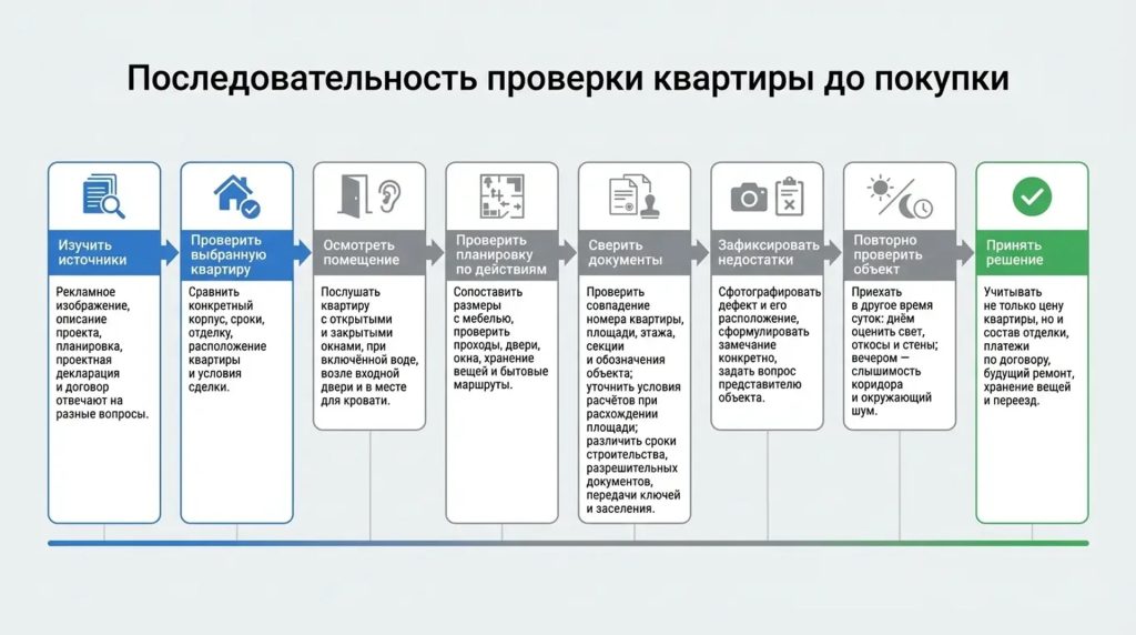 Последовательность проверки квартиры до покупки
